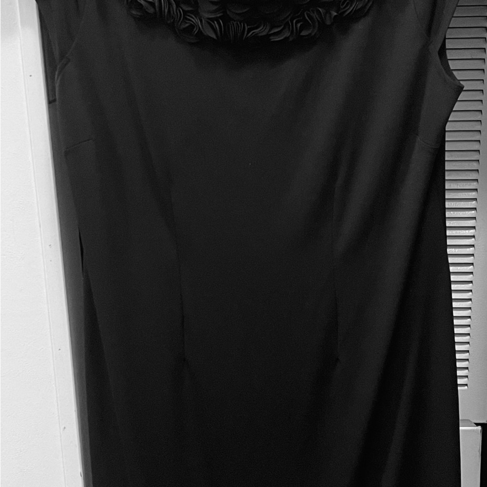 Madison Black Sleeveless Maxi with Rosette Collar